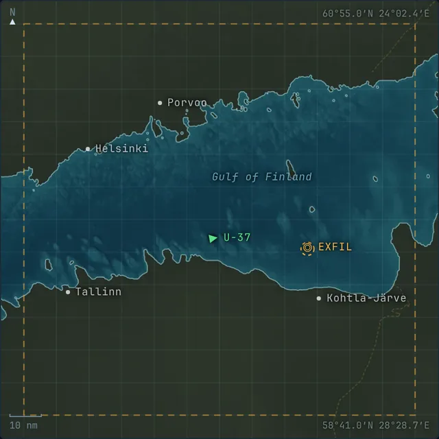 Area of operations chart for Grey Zone: Gulf of Finland